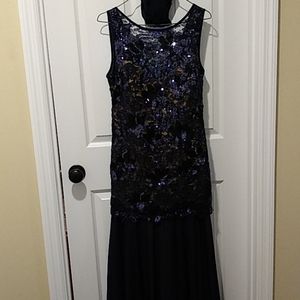Blue Sequined Gown
